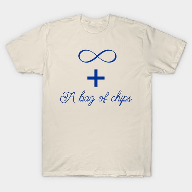 Infinity and a bag of chips T-Shirt by PrintArtdotUS